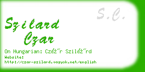 szilard czar business card